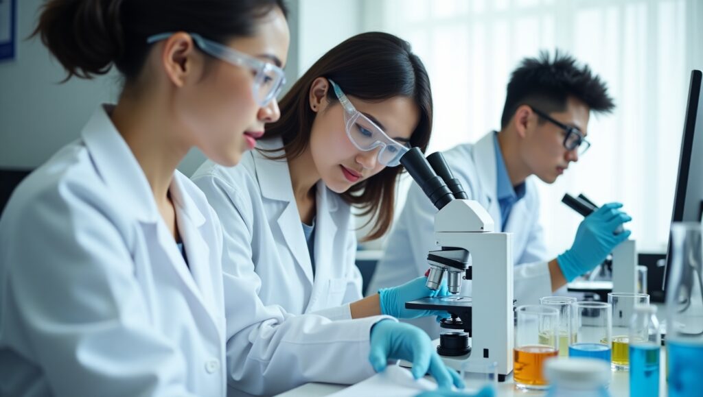 Scientists researching